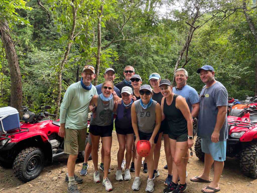 Group Taking Break ATV Tour Costa Rica ATV Waterfall Adventure Brasilito Tours