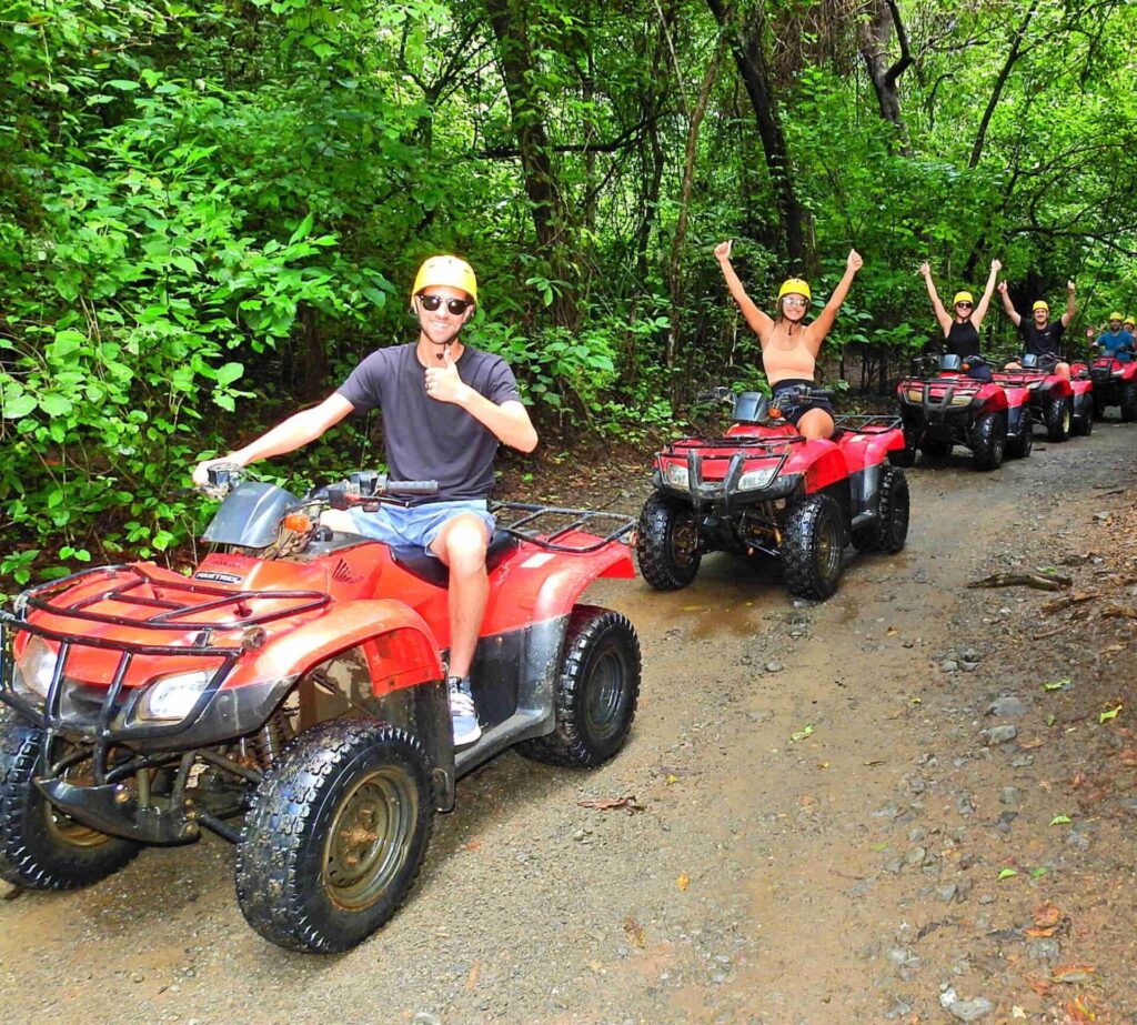 ATV Happy Group Shot ATV Zipline Brasilito Tours Reserva Conchal