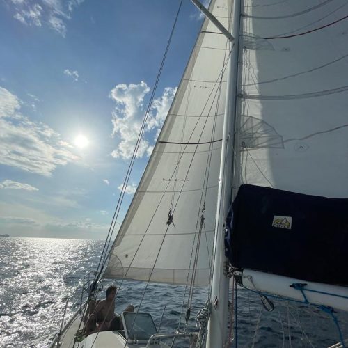 Saiing-Towards-Sun Brasilito Sunset Catamaran Cruise
